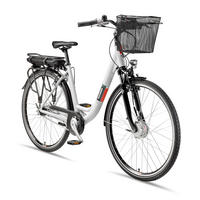 E-BIKE Cityrad Multitalent RC667 28 Zoll Elektrofahrrad 536,5 Wh Frontmotor 7-Gang-Kettenschaltung - Weiß, Metall (110cm) - Telefunken