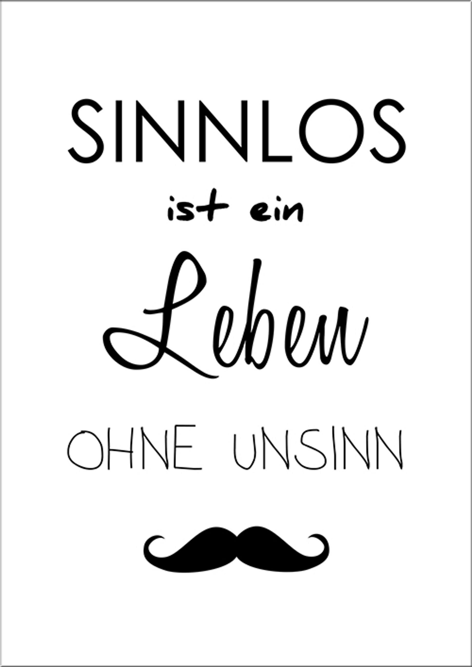 BILD 29x41 cm Spruch lustig Schwarz Weiß - Weiß, Holzwerkstoff (29/41/2cm) - artissimo