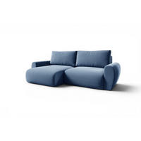 ECKSOFA Galan Mit Schlaffunktion - Blau, Holzwerkstoff/Textil (253/153cm) - Fun Möbel