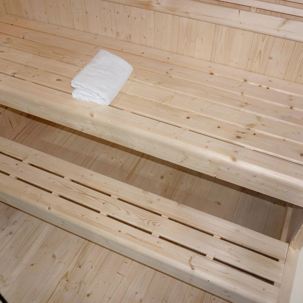 SAUNA SHADOW XL - XL - Naturfarben, Holz (200/190/150cm) - Home Deluxe