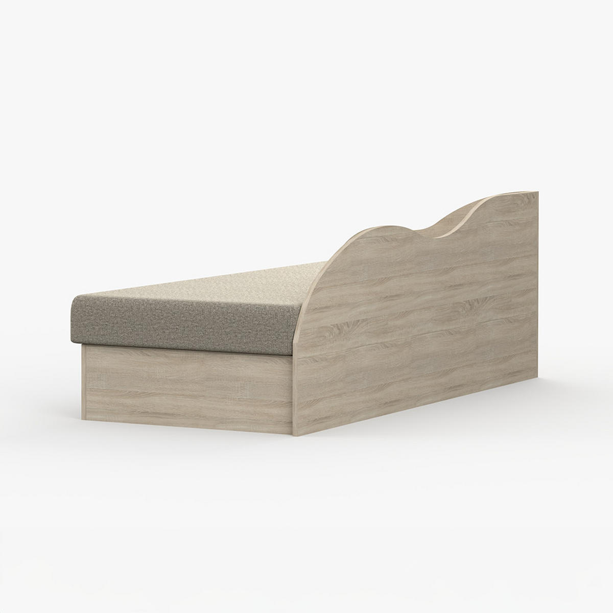 BETT SOLO Lattenrost, 80/200 in Aragon 20 - Beige/Sonoma Eiche, Holzwerkstoff - imoebel24