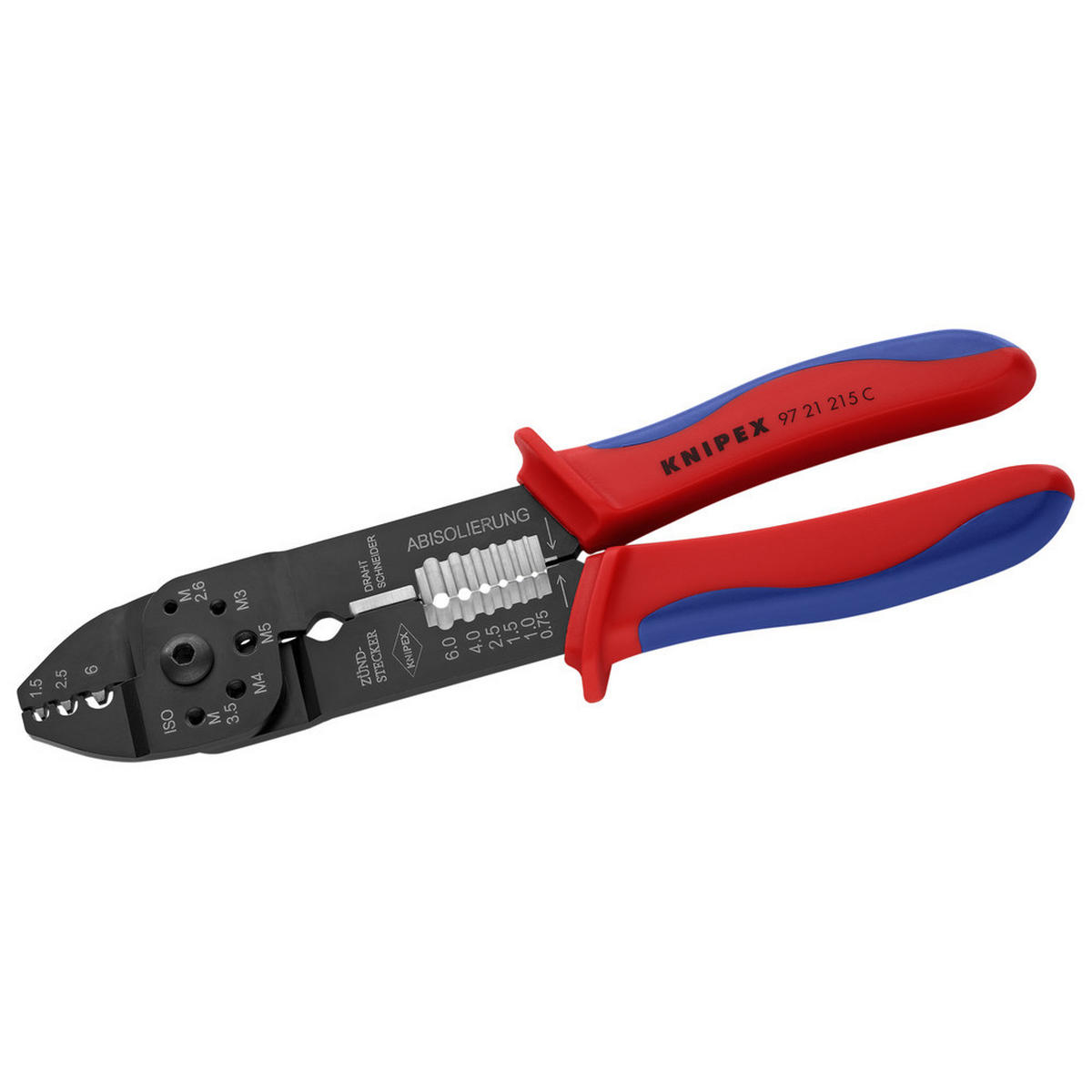 CRIMPZANGE, 0,5-6,0 mm² - Multicolor, Kunststoff (230/63/25cm) - KNIPEX