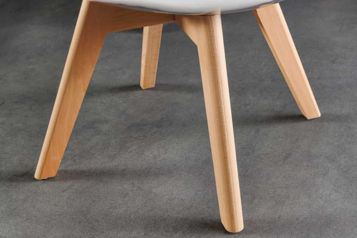 STUHL SCANDINAVIA MEISTERSTÜCK Kunstleder Weiß 80 cm - Transparent/Braun, Holz/Kunststoff (47/81/53cm) - riess-ambiente