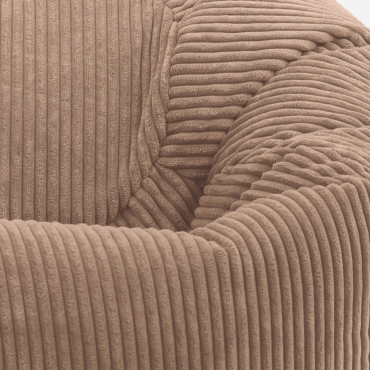 SITZSACK Klassisch + Hocker, Cord - Mokka, Kunststoff/Textil (85/50/85cm) - icon