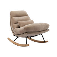 SCHAUKELSESSEL - Stoff - Taupe - RELIACO - Braun, Textil (93/80/82cm) - Vente-Unique