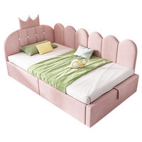 POLSTERBETT 90/200 cm Rosa aus Samt mit Stauraum - Rosa, Holz (90/200cm) - OKMYHOME