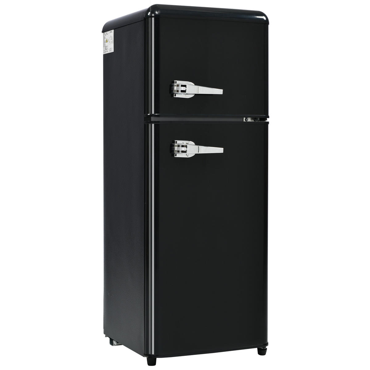 KUHLSCHRANK 41/45.5/105.5 cm Schwarz mit 92 Liter Gesamtvolumen und LED-Licht - Schwarz, Kunststoff (45.5/105.5/41cm) - Oxeza