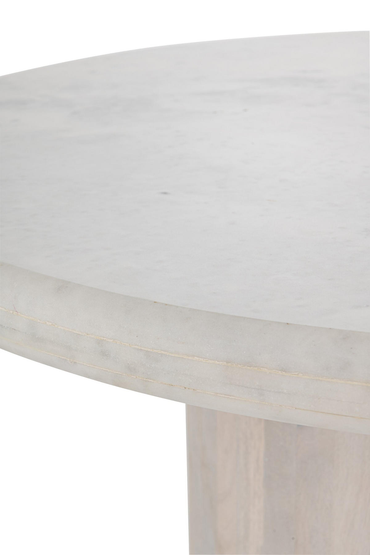 ESSTISCH RUND MARMOR Weiß - Weiß, Stein (102/102/76cm) - J-Line