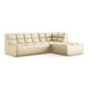 ECKSOFA Beidseitig Kunstleder Beige - Beige/Schwarz, Leder/Kunststoff (258/178cm) - Makamii