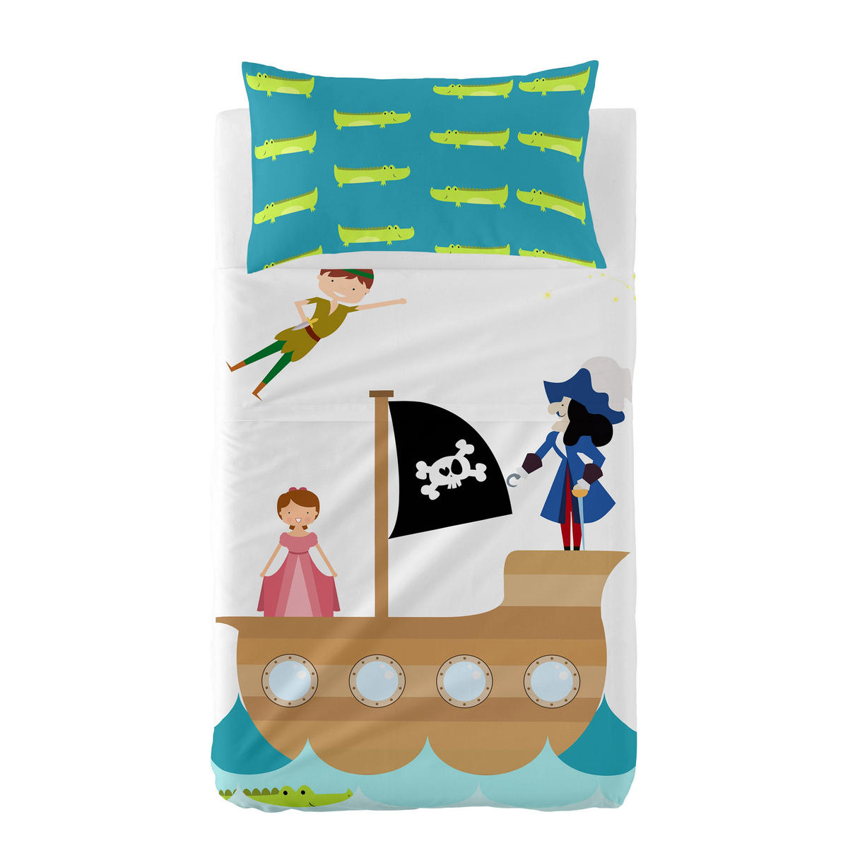 BETTWÄSCHE 2er-Set teiliges flying boy 120x180 cm (kinderbett) mehrfarbig - Multicolor, Textil (120/180cm) - Happy Friday