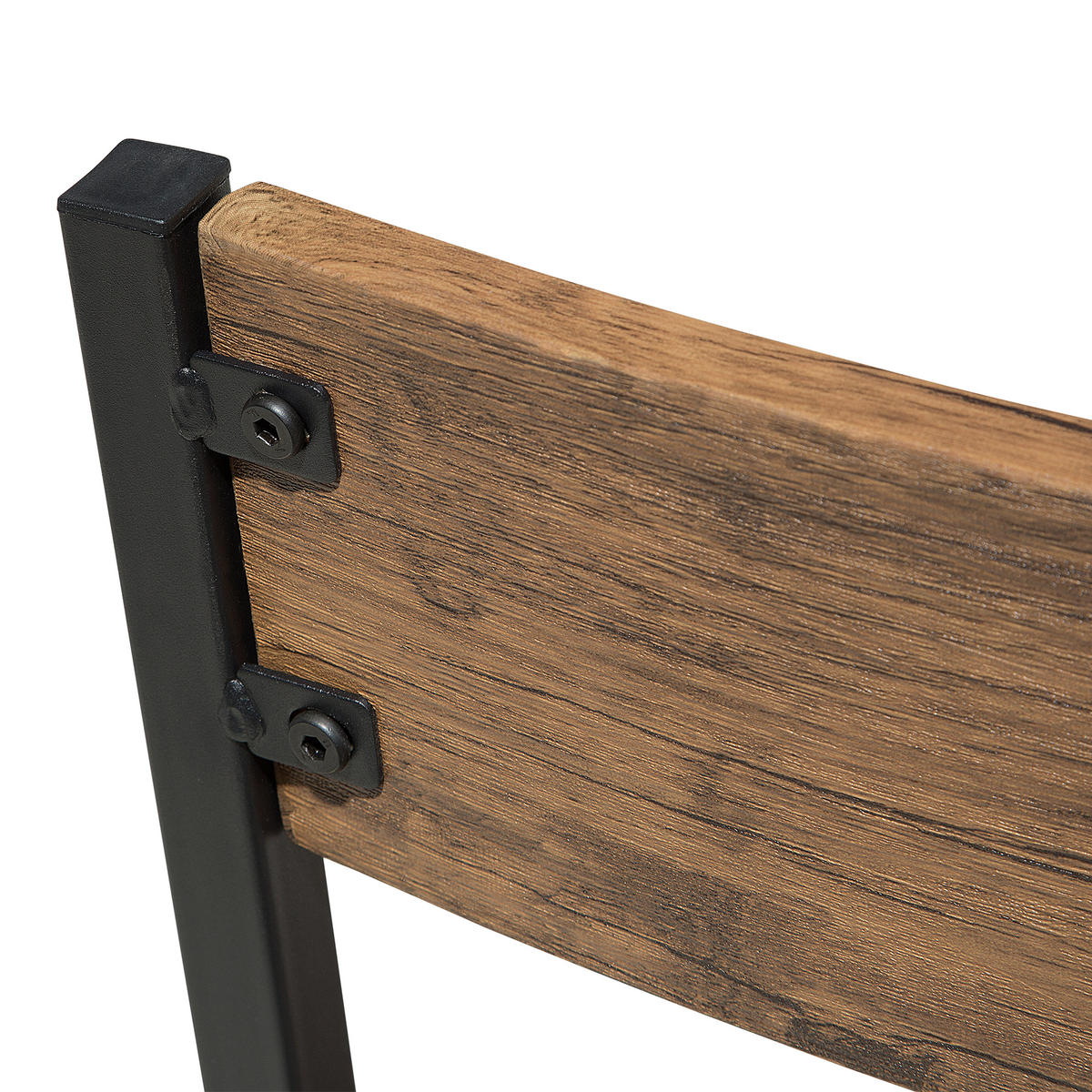 STUHL-SET 6 Holzwerkstoff Dunkler Holzfarbton Laredo - Dunkelbraun, Holzwerkstoff/Metall (38/86/42cm) - Beliani