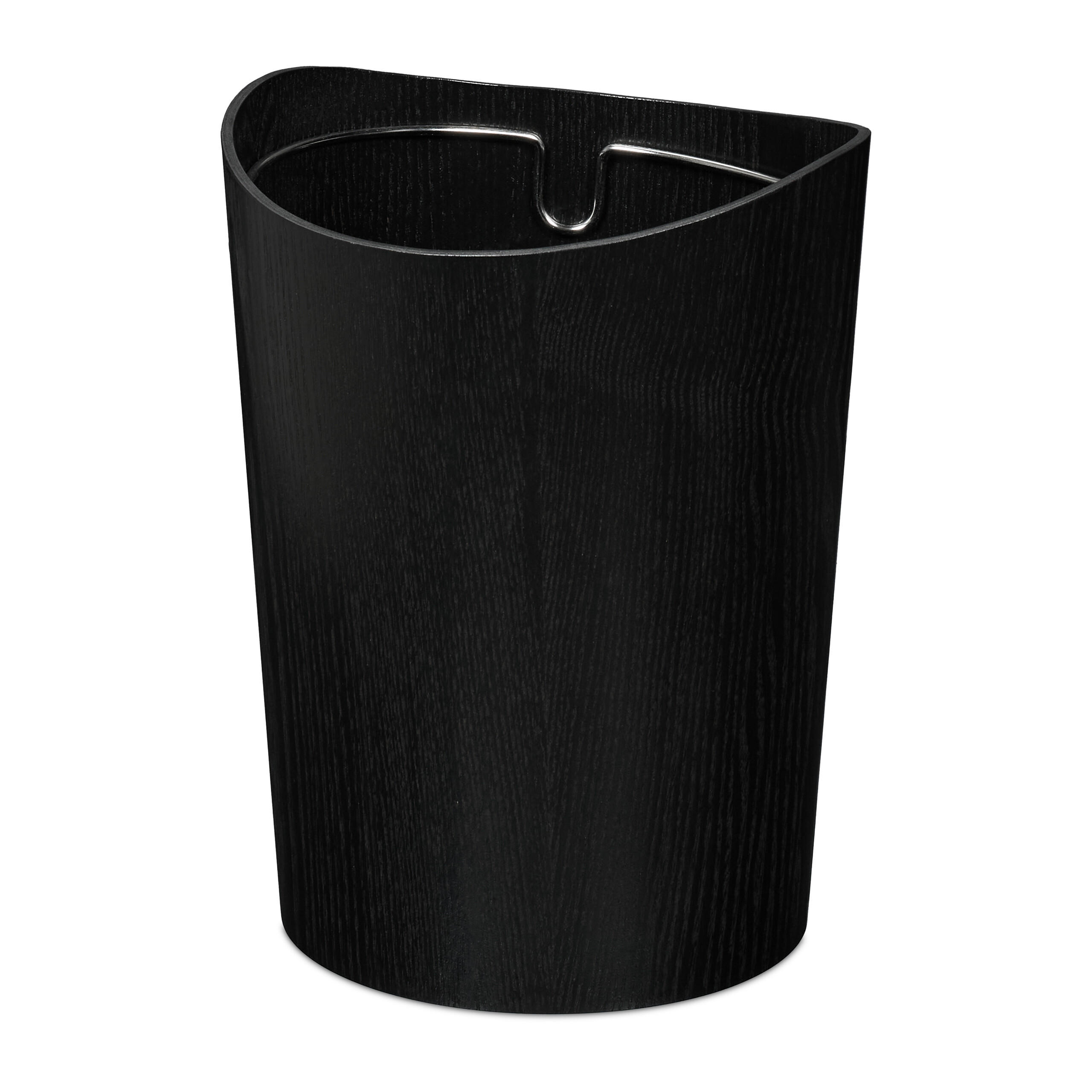 KÔŠ na papierový odpad - čierna, drevo (23/30/23cm) - Relaxdays