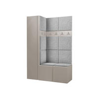 GARDEROBEN-SET Orion IX - Kaschmir/Hellgrau, Holzwerkstoff/Kunststoff (124/186/46cm) - MIRJAN24