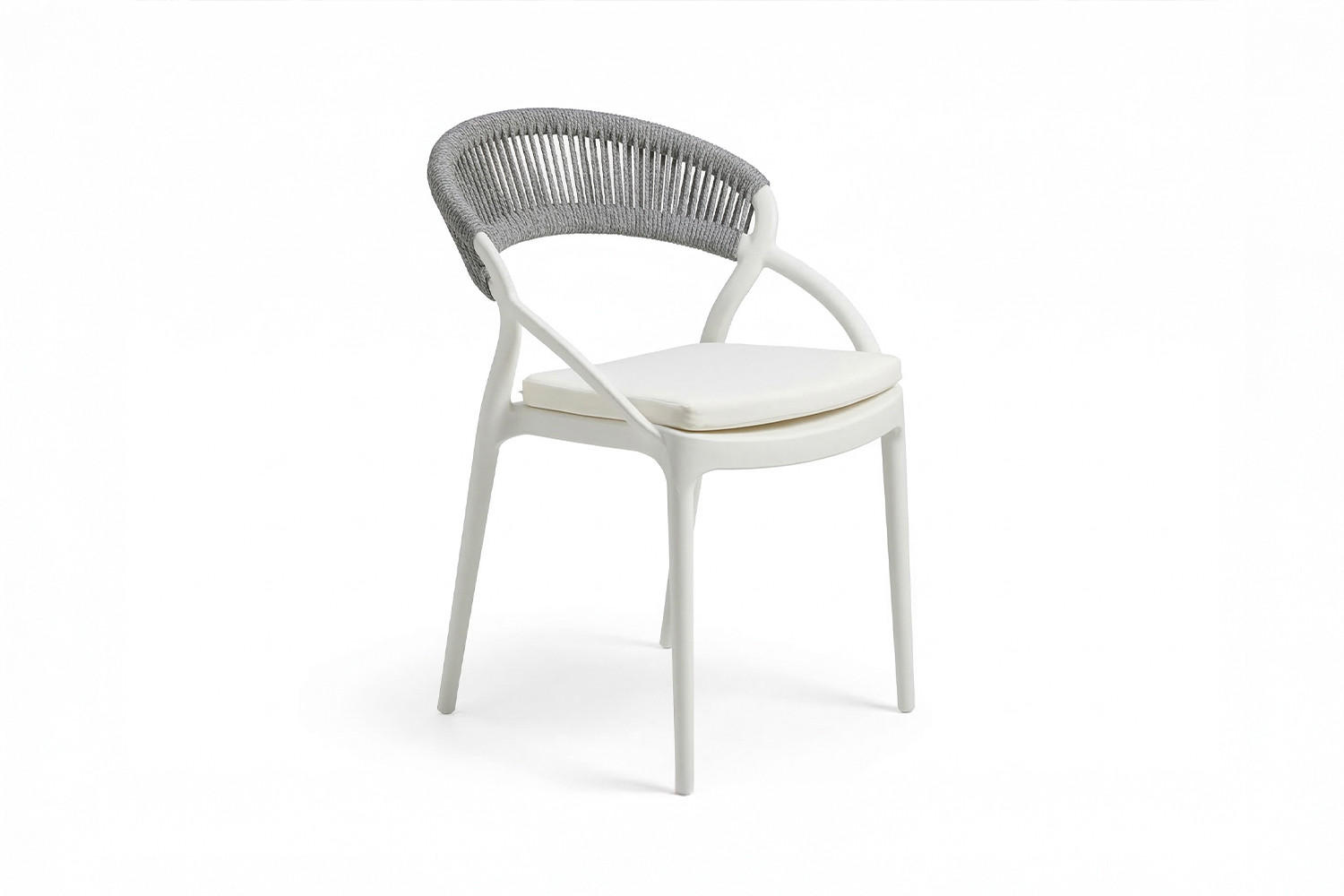 GARTENSTUHL KISO Grau Kunststoff Stapelbar - Grau, Kunststoff (54/79/58cm) - KAWOLA