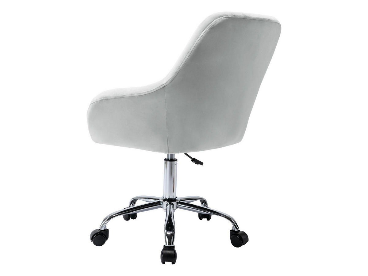 DREHSTUHL Muz 1018-1 - Silberfarben/Grau, Textil/Metall (59/92/59cm) - MIRJAN24