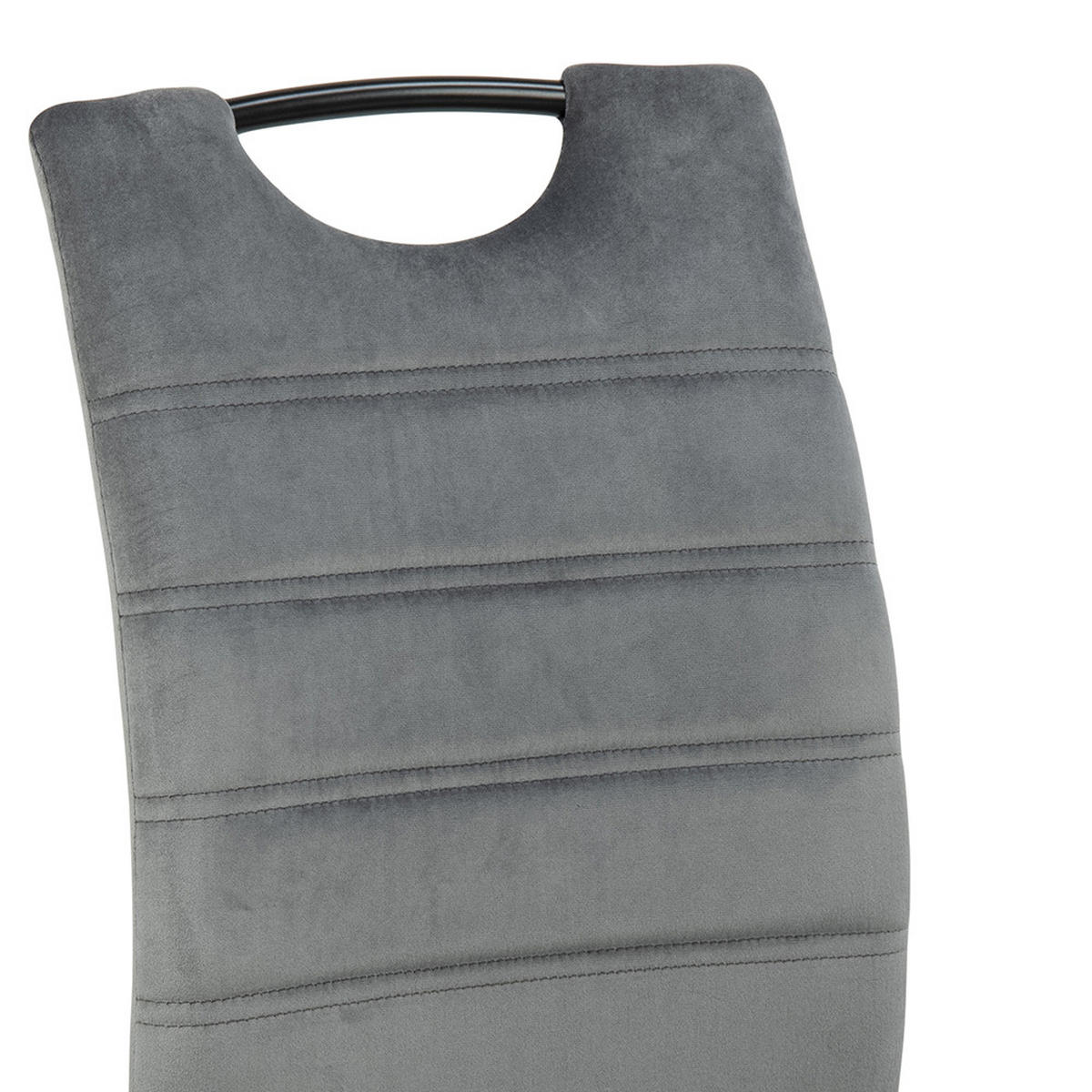 STUHL 4er-Set velours grau - Grau, Holzwerkstoff (44/92/54cm) - ebuy24