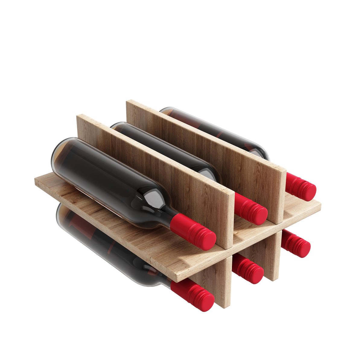 KÜCHENINSEL-ESSTISCH Naturfarben 120–197×40×74,2 cm mit 360° drehbarer Platte, Patchwork-Türen und Weinregal aus Holzwerkstoff - Naturfarben, Holzwerkstoff (120/74.2/40cm) - Luhomfu