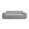 SOFA Kendal aus strukturiertem Stoff platin 4 Sitzplätze - Platinfarben, Textil (255/79/103cm) - Micadoni