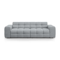 SOFA Kendal aus strukturiertem Stoff platin 4 Sitzplätze - Platinfarben, Textil (255/79/103cm) - Micadoni