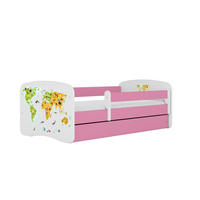 KINDERBETT Karte mit Schublade und Matratze 140/70 - Rosa, Holzwerkstoff (70/140cm) - RAUMHIRSCH FURNITURE