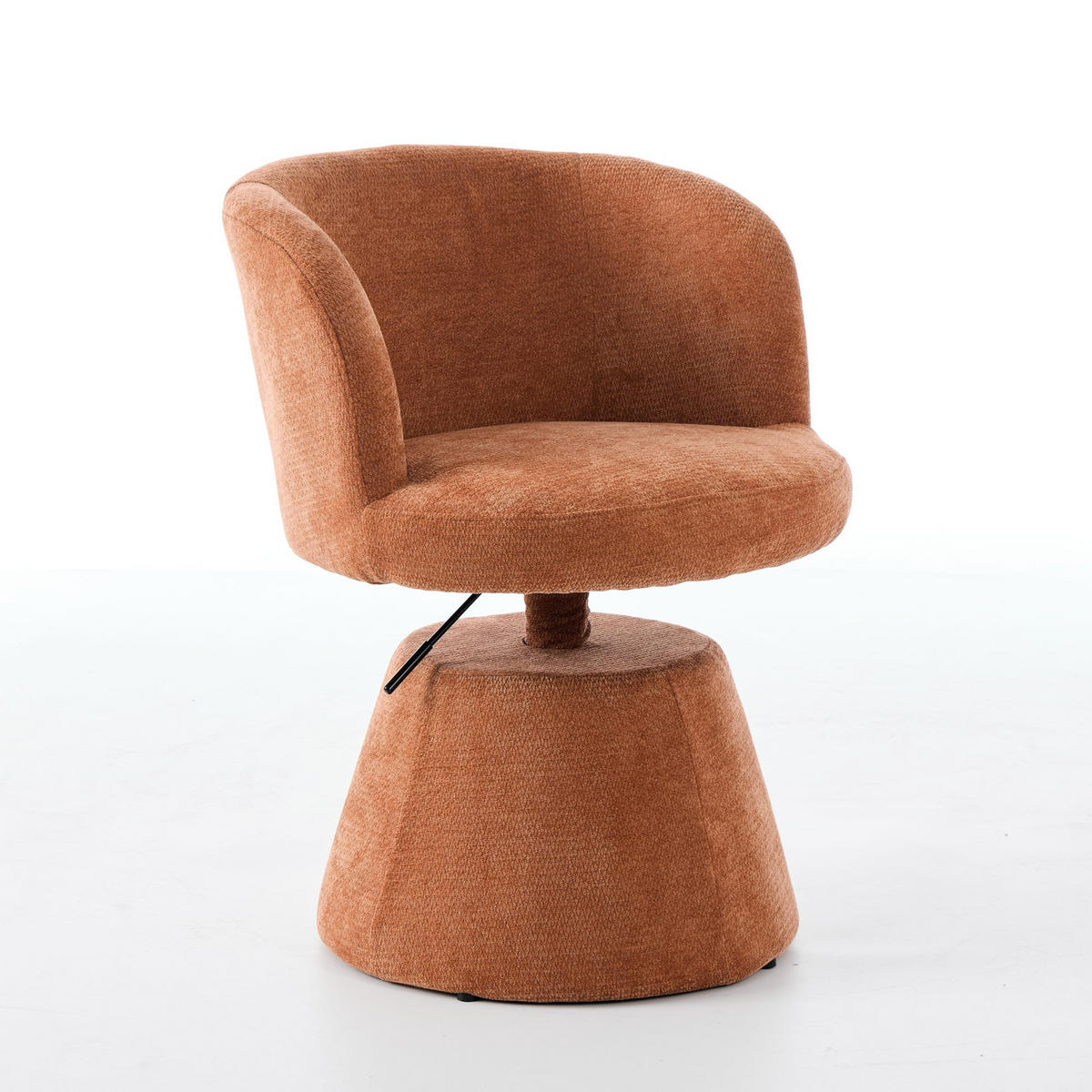 BARHOCKER Orange 1er-Set Höhenverstellbar Drehbar 360° Chenille - Orange, Textil (57.5/92.5/60cm) - PANGIVO