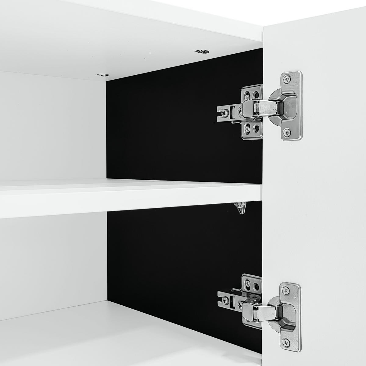 TV-SCHRANK Lowboard 190 cm 3 Türen 2 Schubladen - Schwarz, Holz (190/45/35cm) - Fortuna Lai
