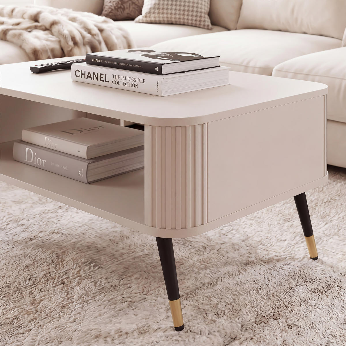 COUCHTISCH AURA 80/60/42 cm rechteckig Kaschmir - Kaschmir, Holzwerkstoff (60/80/42cm) - Idohome
