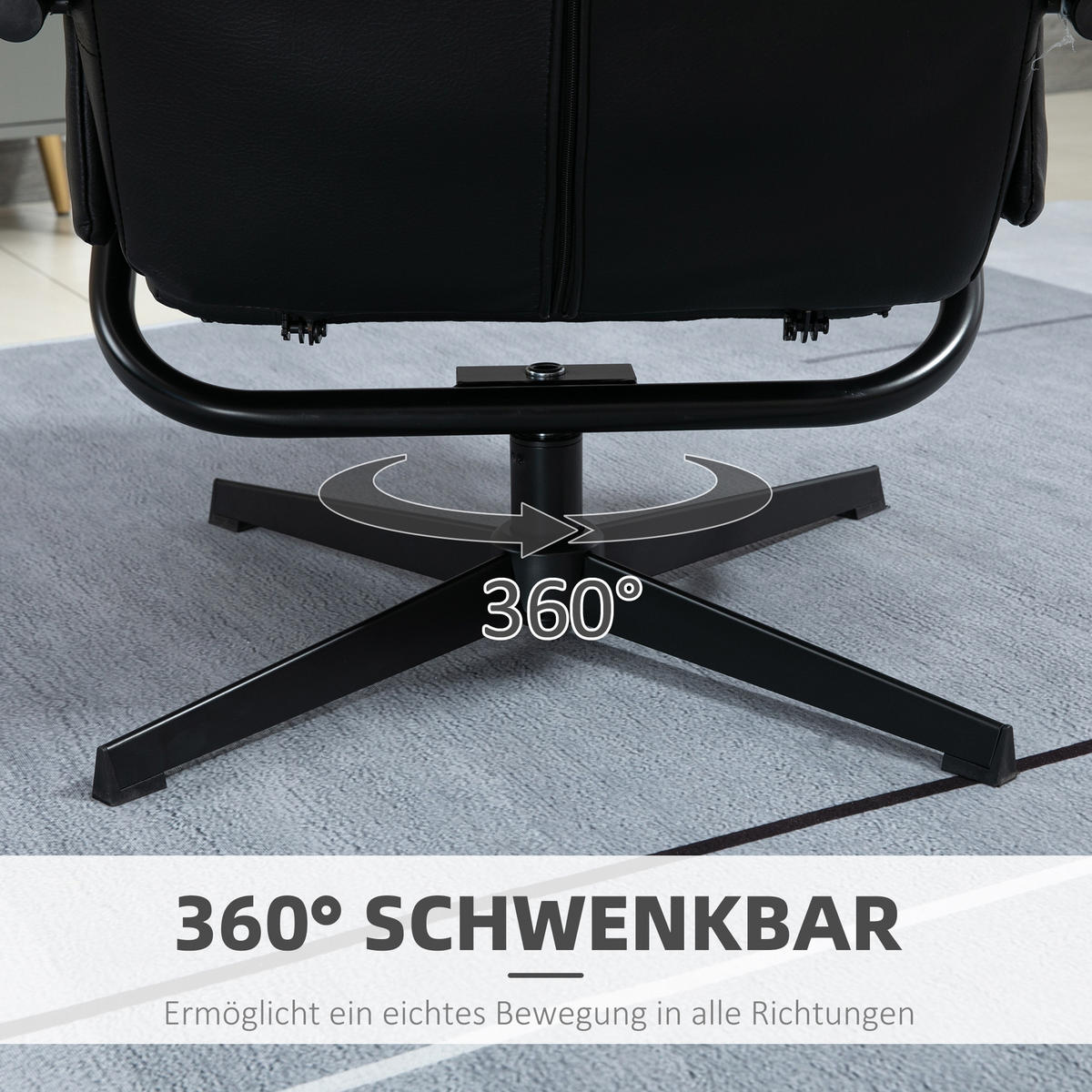 SESSEL Schwarz 75.0/84.0/101.0cm - Schwarz, Leder (84/101/75cm)