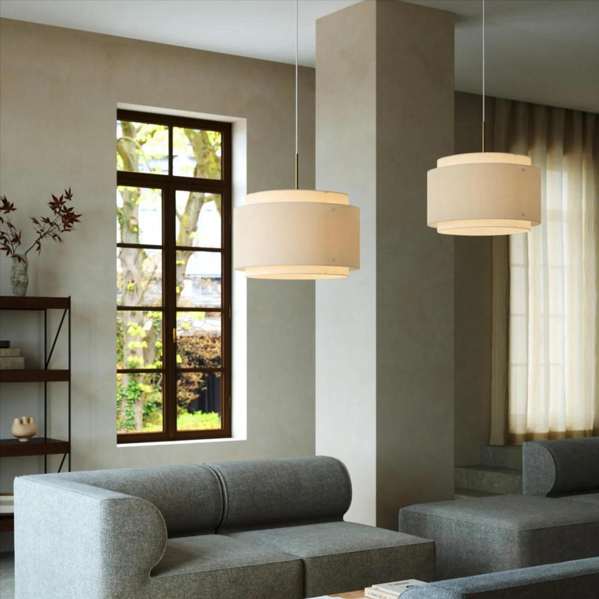 PENDELLEUCHTE Takai Beige - Beige, Metall (22.5/22.5/30cm) - Design for the people