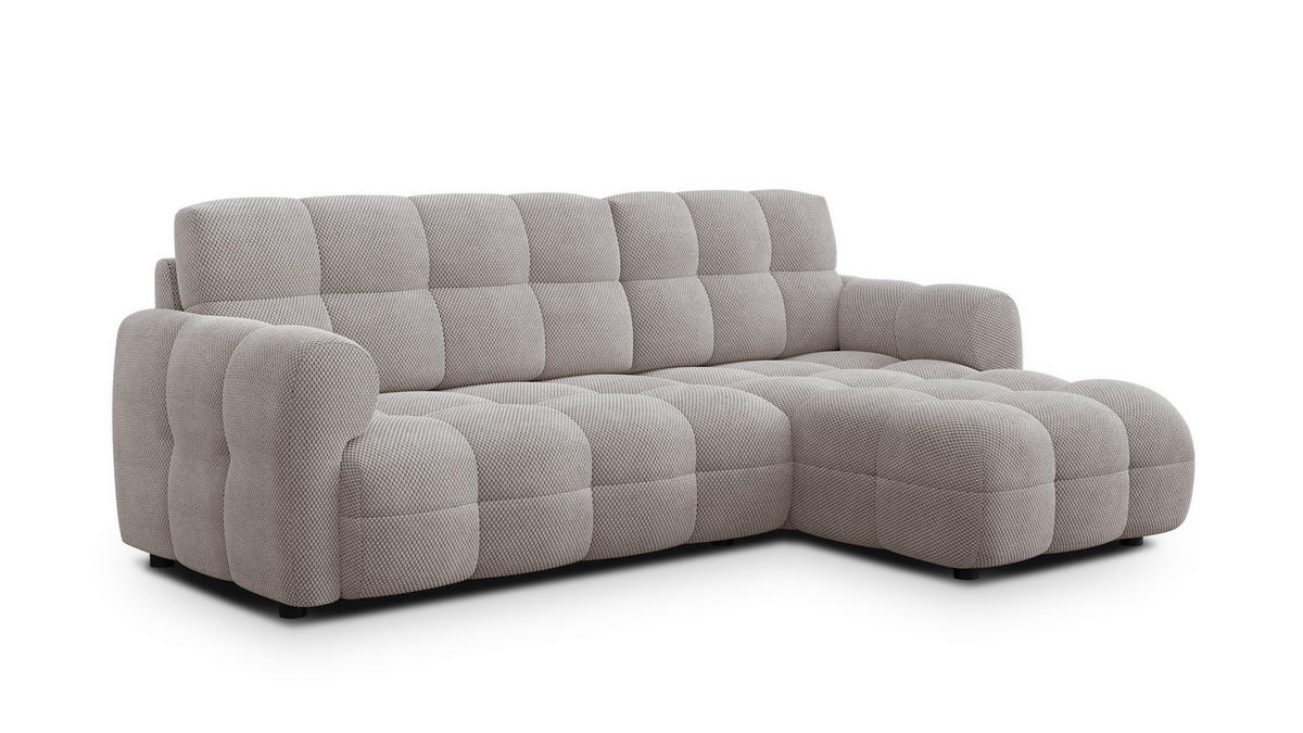 ECKSOFA MELLOW 3-Sitzer, beige - Beige/Schwarz, Holz/Textil (232/156cm) - Courtois Laville