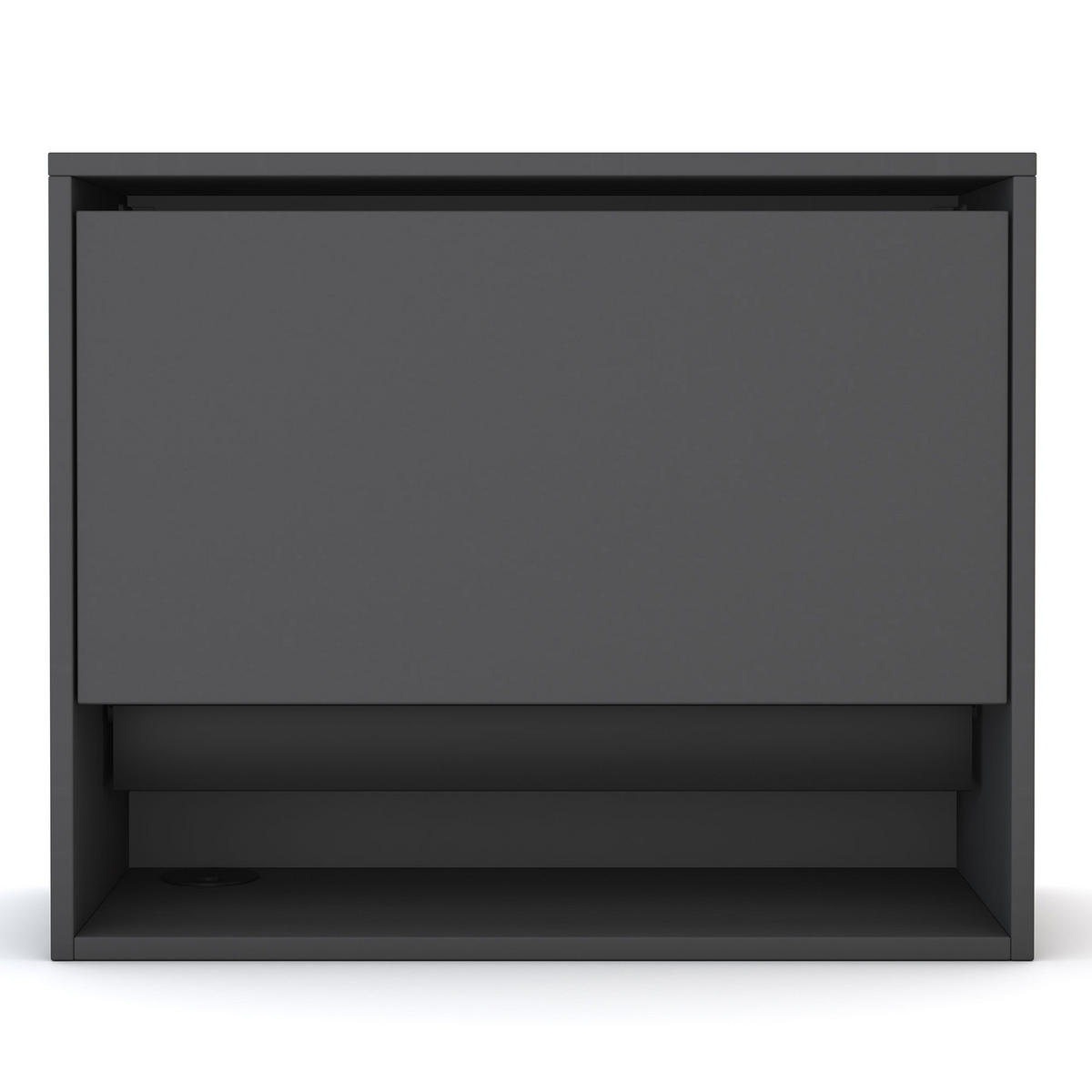 SEKRETÄR, Wandsekretär Wandsekretär Cubas Basic Schwarz - Schwarz, Holz (36/80/65.6cm) - ASSMANN