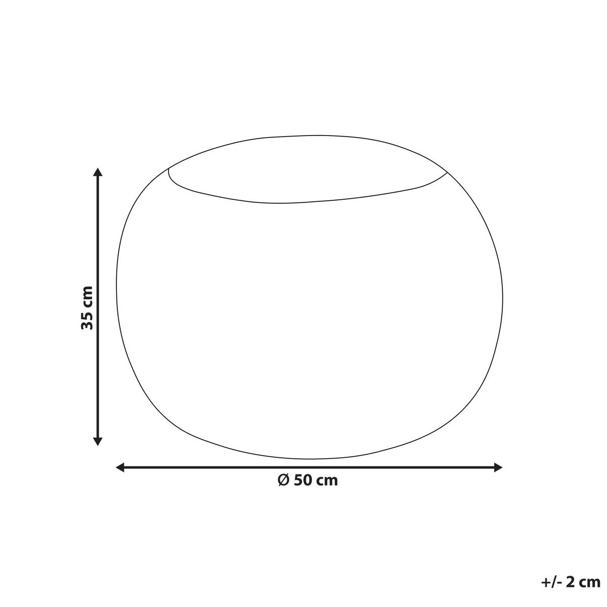 POUF Weiß Takhabi - Weiß, Naturmaterialien (50/35/50cm) - Beliani