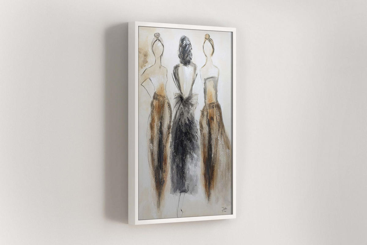 OLEJOMAĽBA 60/90 cm, Zvieratá - hnedá/béžová, drevo/textil (60/90cm) - KUNSTLOFT