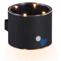 LED-SOLAR-WANDLEUCHTE - warmweiß mit Bewegungsmelder und Up & Down-Technik für Eingangsbereiche und Terrassen - Weiß, Metall (10/8/10cm) - Northpoint
