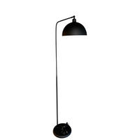 STEHLAMPE Norek aus Metall mit E27, verstellbarer Lampenschirm - Schwarz, Metall (37/37/169cm) - Bamyum