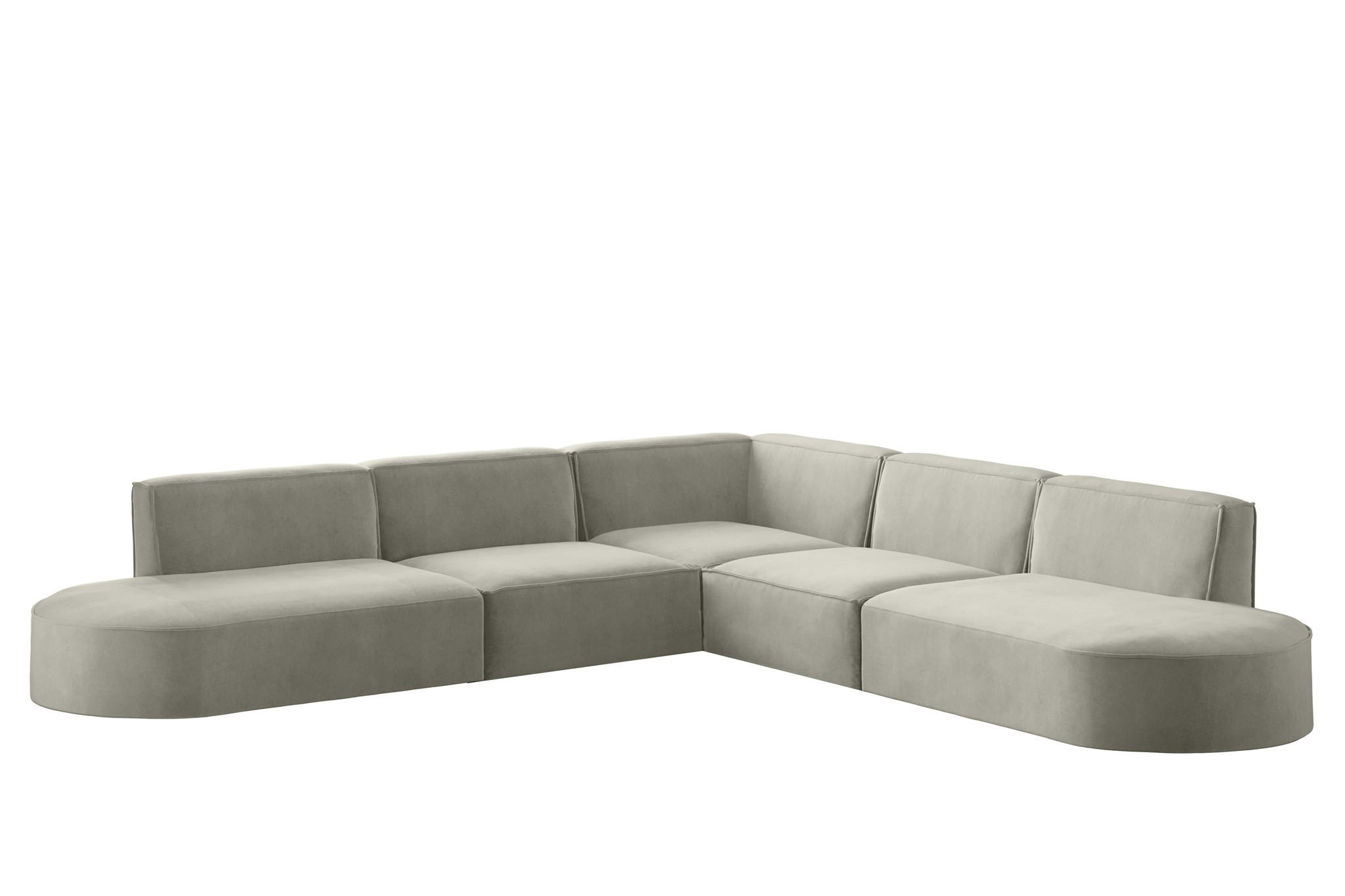 Fun Möbel Ecksofa Hellgrau 276x276 cm