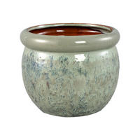 TOPF Jena Grün 19.5/19.5/16cm - Grün, Keramik (16cm) - PTMD Collection