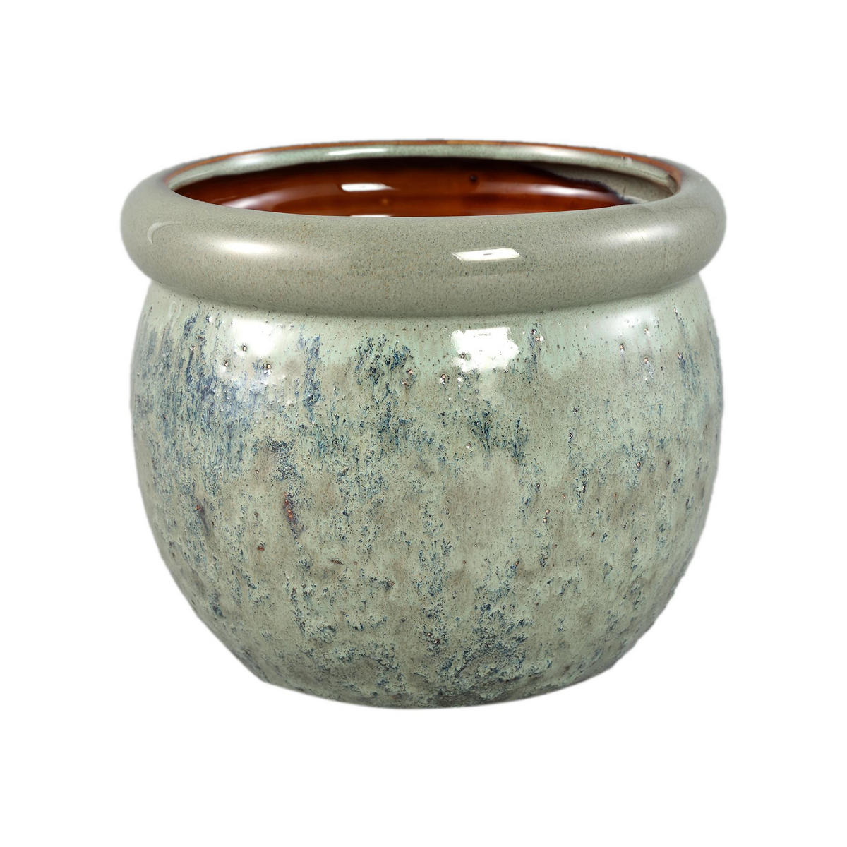 TOPF Jena Grün 19.5/19.5/16cm - Grün, Keramik (16cm) - PTMD Collection