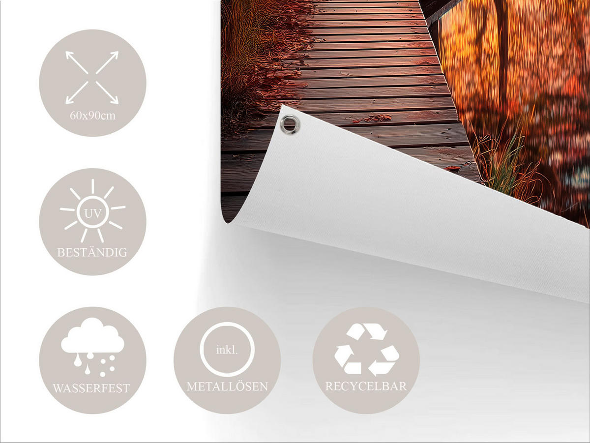 GARTEN-POSTER 60x90 cm Gartendeko: Herbst - Braun, Kunststoff (60/90/2cm) - artissimo
