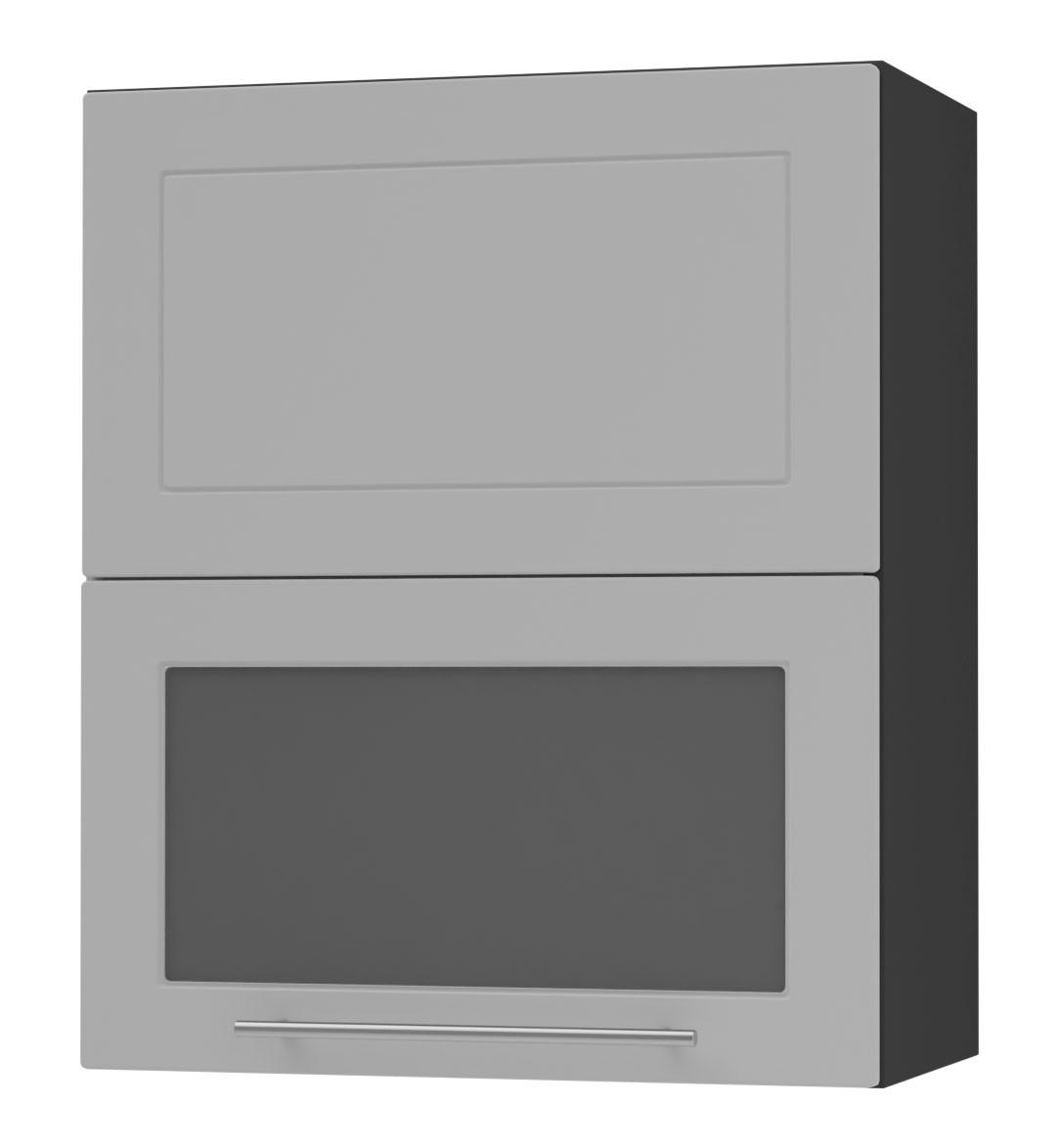 KÜCHENHÄNGESCHRANK Kvantum W8BS/60 Dust Grey Matt / Schwarz Matt 60 / 32,5 / 72cm - Schwarz/Grau, Holz/Holzwerkstoff (60/72/32.5cm) - Feldmann-Wohnen