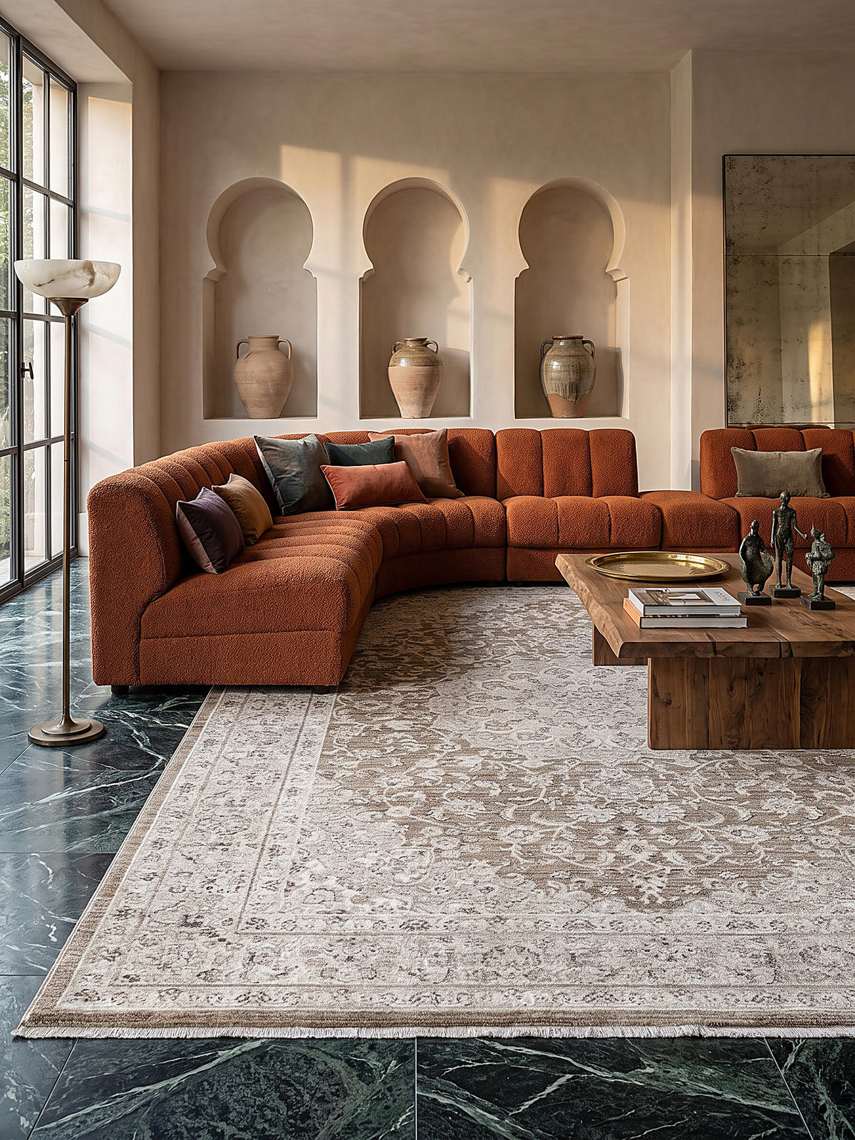 KURZFLORTEPPICH Orientalisch SCRIVIA Polypropylen Braun 160 x 230 cm - Braun, Textil (160/230cm) - KADIMA DESIGN
