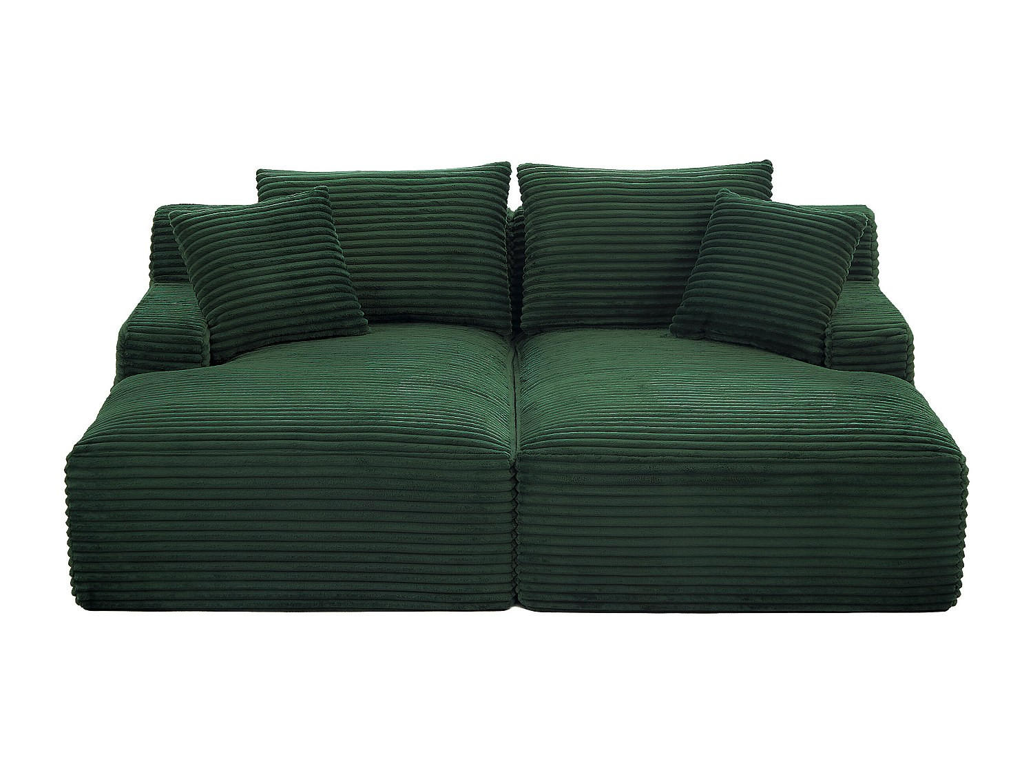 SOFA - 3 Personen - samt - grün Donilia - Grün, Textil (200/72/160cm) - Vente-Unique