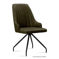 ESSZIMMERSTUHL (8er-Set) Dilara 52x91x60 Schwarz/Khaki - Dunkelgrün/Schwarz, Kunststoff (60/91/52cm) - 58aufmkessel
