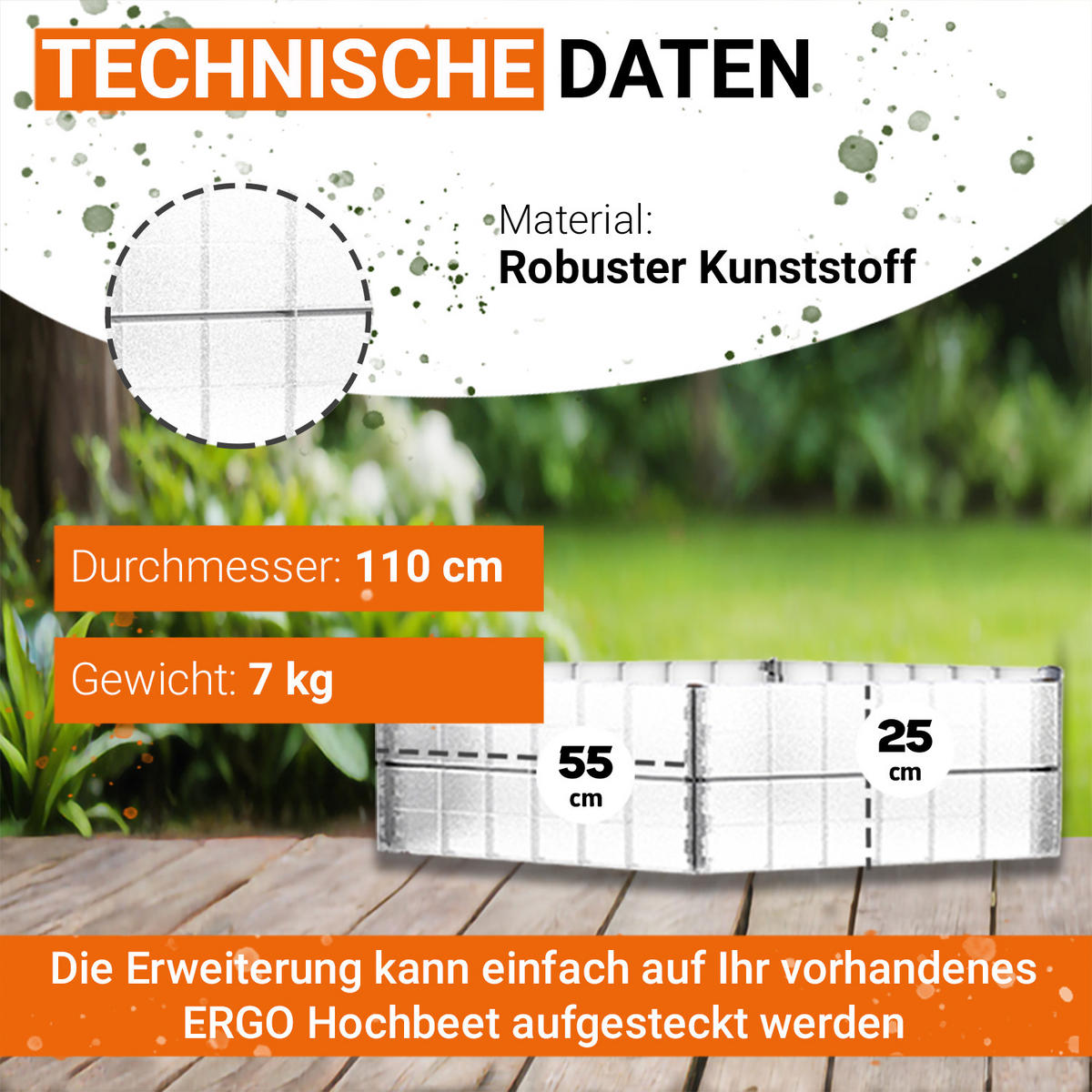 HOCHBEET Wachstumsmodul L passend für Garantia Hochbeet-Systeme - Transparent, Kunststoff (110/25/110cm) - GARANTIA