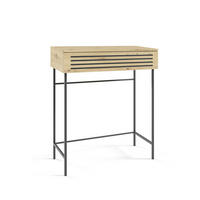 KONSOLENTISCH Svaar Eiche Artisan 80 / 40 / 90cm - Schwarz/Braun, Holz/Holzwerkstoff (40/80/90cm) - Feldmann-Wohnen