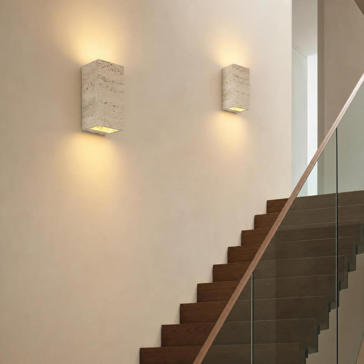 WANDLEUCHTE ROJAS Metall weiß matt LED Up-&-Down - Weiß, Metall (8/16/8cm) - Globo Lighting