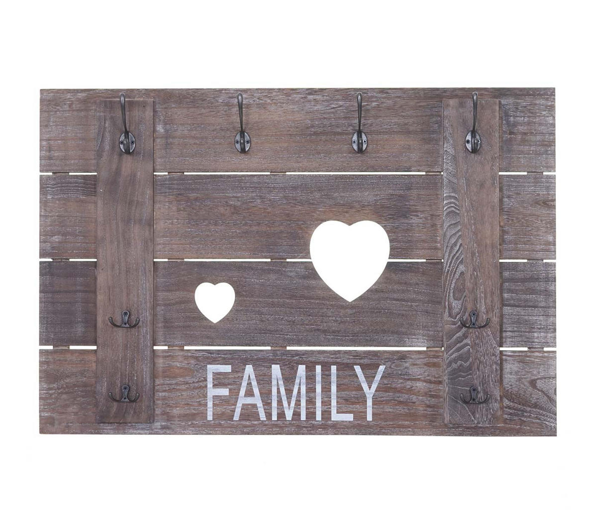 WANDGARDEROBE FAMILY SHABBY-LOOK Braun - Braun, Holz (90/60/3cm) - MCW