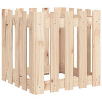 PFLANZKÜBEL Lattenzaun-Design 50x50x50 cm Massivholz Kiefer - Naturfarben, Holz (50/50/50cm)