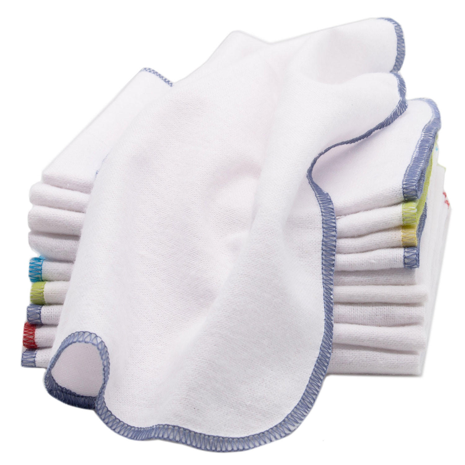 WASCHHANDSCHUH, 10er-Set, 25x25 cm, 100% Baumwolle, Weiß - Weiß, Textil (25/25cm) - Zollner