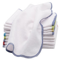 WASCHHANDSCHUH, 10er-Set, 25x25 cm, 100% Baumwolle, Weiß - Weiß, Textil (25/25cm) - Zollner